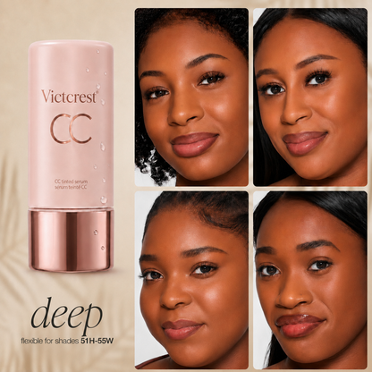 summer skin essentials - CC color-correcting tinted serum + creaseless SPF 30 mineral setting powder