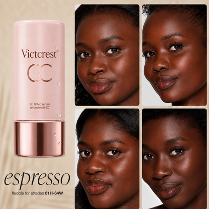 summer skin essentials - CC color-correcting tinted serum + creaseless SPF 30 mineral setting powder