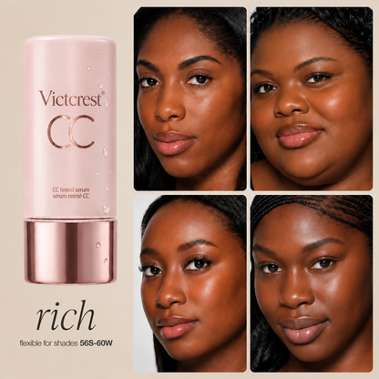 summer skin essentials - CC color-correcting tinted serum + creaseless SPF 30 mineral setting powder
