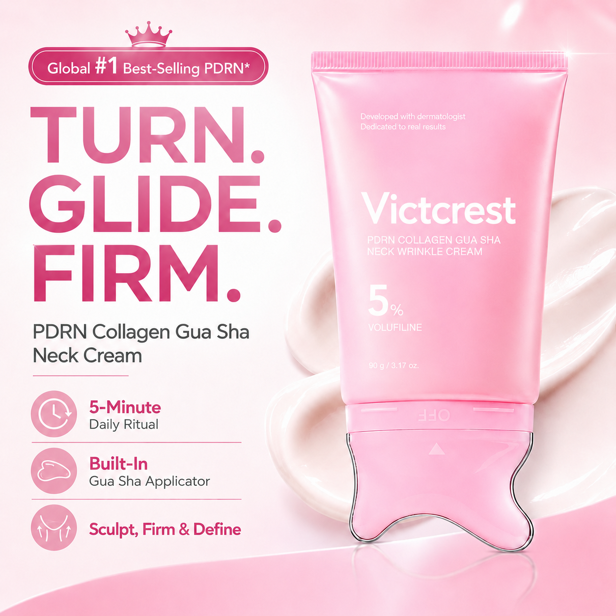 [NEW] Victcrest PDRN Collagen Gua Sha Anti-Wrinkle Neck Cream