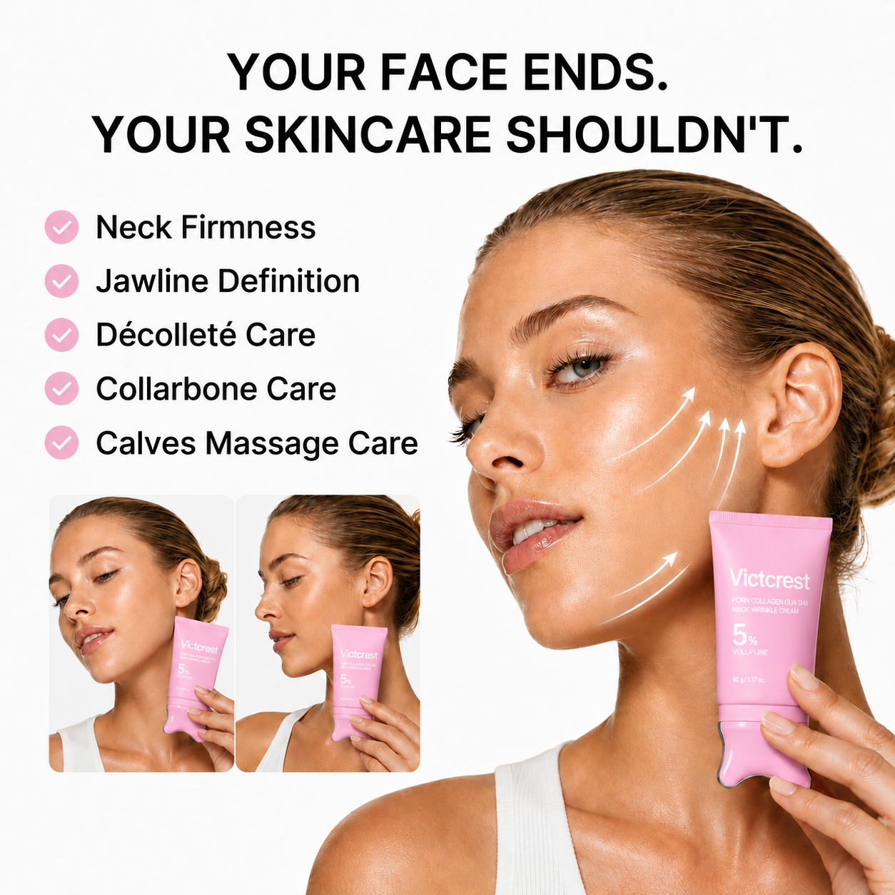 [NEW] Victcrest PDRN Collagen Gua Sha Anti-Wrinkle Neck Cream