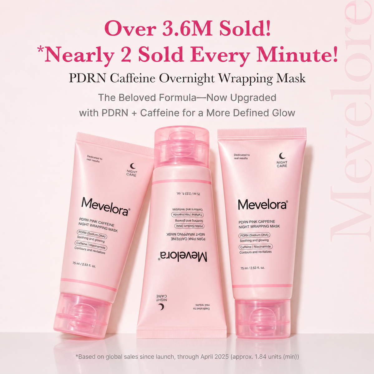 🔥BUY 1 GET 1 FREE🔥 PDRN Pink Caffeine Overnight Peel-Off Glow Face Mask✨★☆★